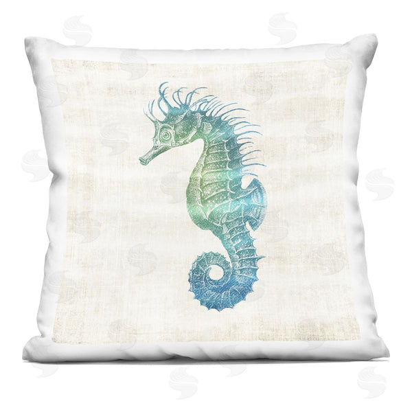 stupell industries Susan Arnot | Ombre Seahorse Expression Printed Throw Pillow