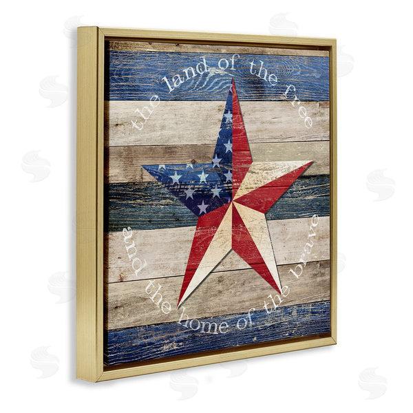 Stupell Industries Susan Arnot | Patriotic Star & Phrase