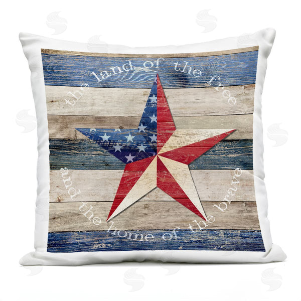 Stupell Industries Susan Arnot | Patriotic Star & Phrase Printed Throw Pillow