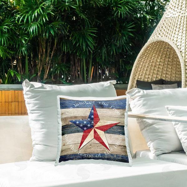 Stupell Industries Susan Arnot | Patriotic Star & Phrase Printed Throw Pillow