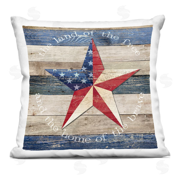 stupell industries Susan Arnot | Patriotic Star & Phrase Printed Throw Pillow