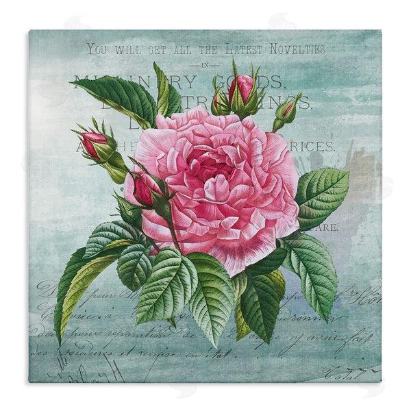 stupell industries Susan Arnot | Pink Dahlia over Rustic