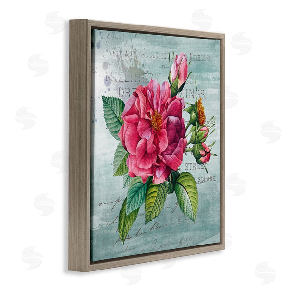 Stupell Industries Susan Arnot | Pink Garden Flower Over Rustic