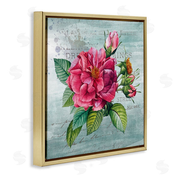 Stupell Industries Susan Arnot | Pink Garden Flower Over Rustic