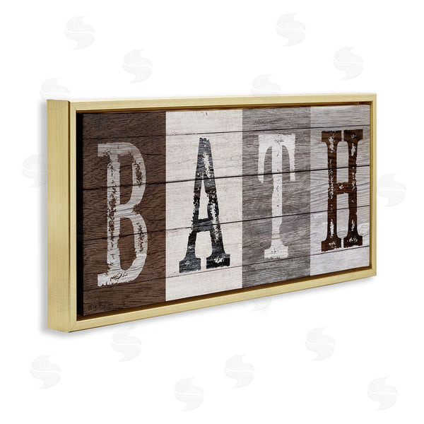Stupell Industries Susan Arnot | Rustic Bath Letters Wall Art