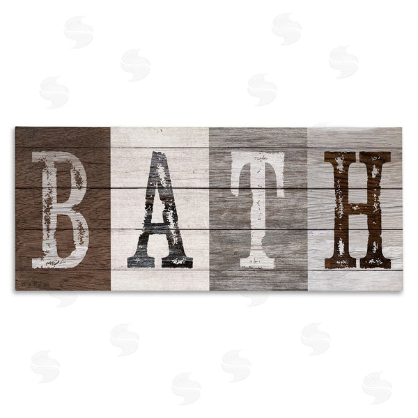 stupell industries Susan Arnot | Rustic Bath Letters Wall Art