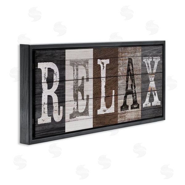 Stupell Industries Susan Arnot | Rustic Bathroom Relax Letters Wall Art