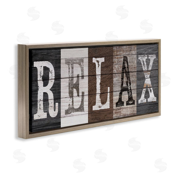 Stupell Industries Susan Arnot | Rustic Bathroom Relax Letters Wall Art