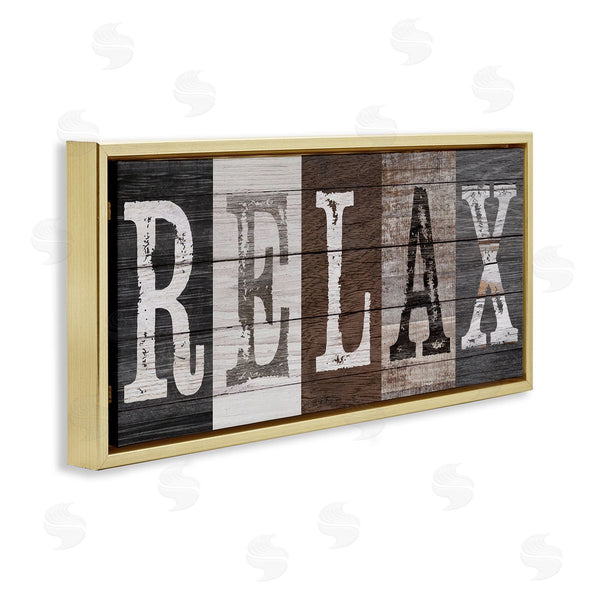 Stupell Industries Susan Arnot | Rustic Bathroom Relax Letters Wall Art