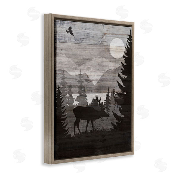 Stupell Industries Susan Arnot | Rustic Moose At Night