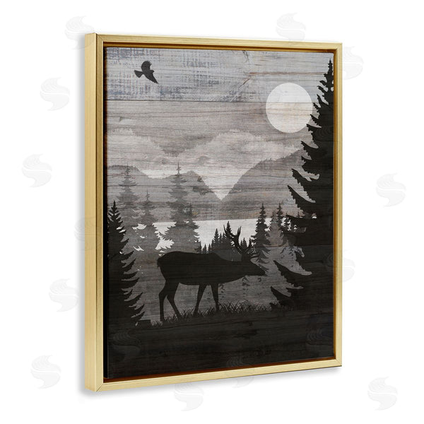Stupell Industries Susan Arnot | Rustic Moose At Night