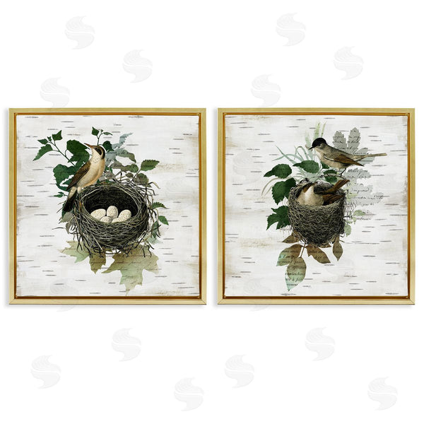 Stupell Industries Susan Arnot | Rustic Vintage Bird Nests