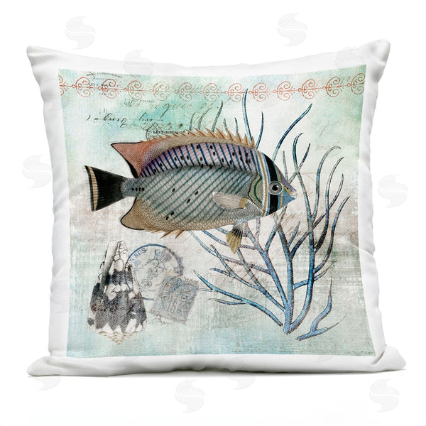 Stupell Industries Susan Arnot | Sea Life With Vintage Accents Printed Throw Pillow