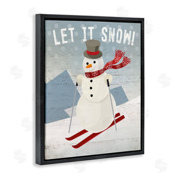 Stupell Industries Susan Arnot | Skiing Snowman On Slopes