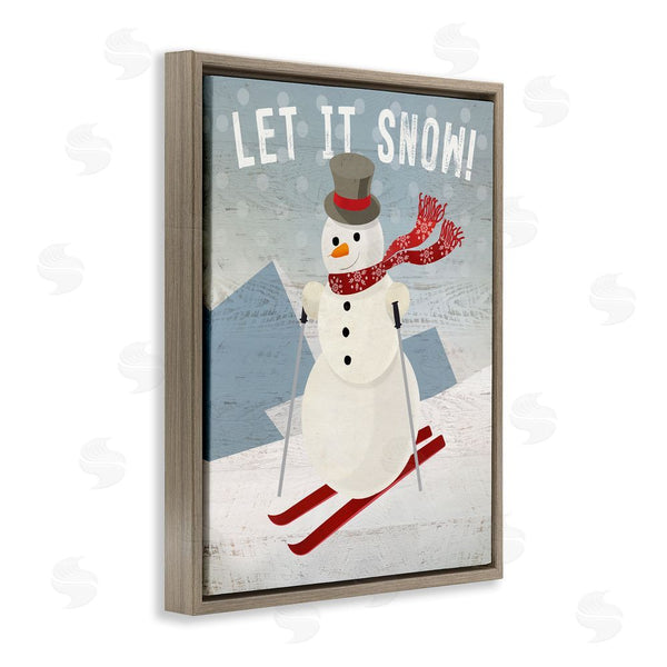 Stupell Industries Susan Arnot | Skiing Snowman On Slopes