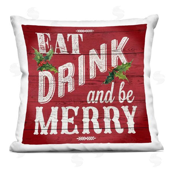 stupell industries Susan Arnot | Vintage Be Merry Printed Throw Pillow