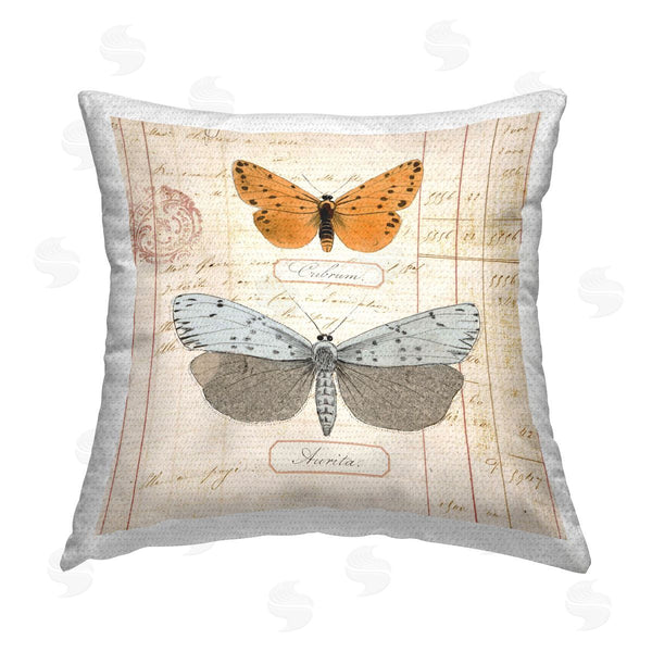 Stupell Industries Susan Arnot | Vintage Butterfly Specimen Printed Throw Pillow
