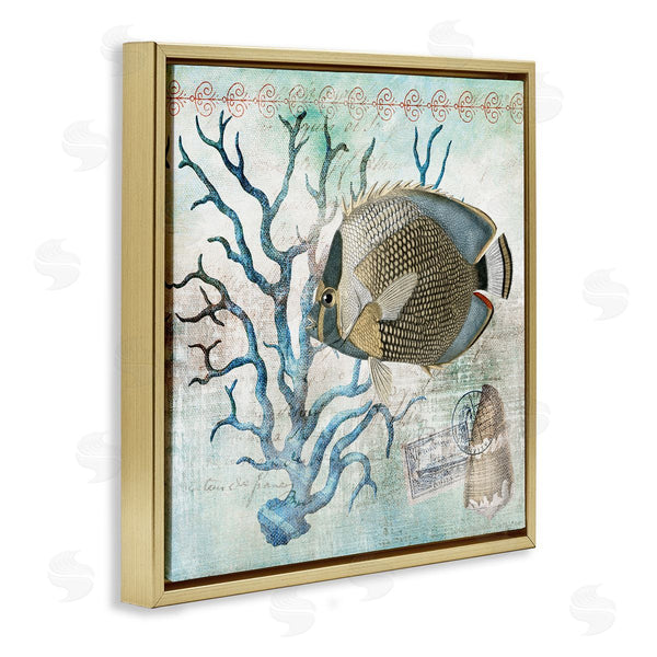 Stupell Industries Susan Arnot | Vintage Post & Aquatic Life