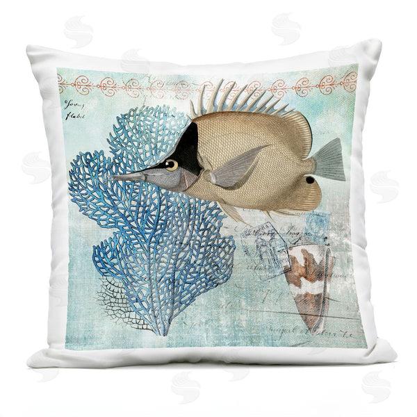 Stupell Industries Susan Arnot | Vintage Style Sea Life Printed Throw Pillow