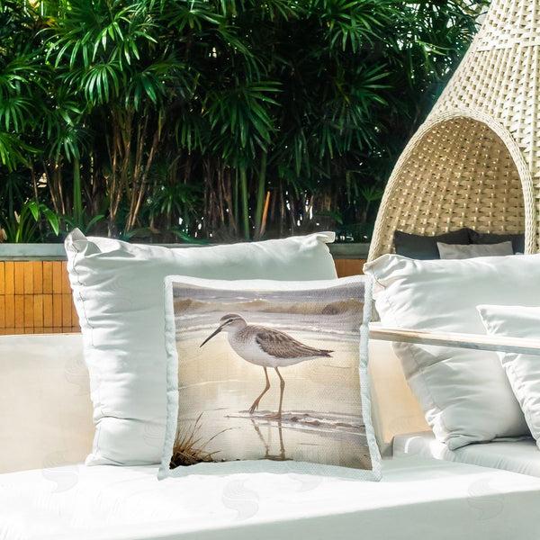 Stupell Industries Susan Arnot | Wading Beach Sandpiper Printed Throw Pillow