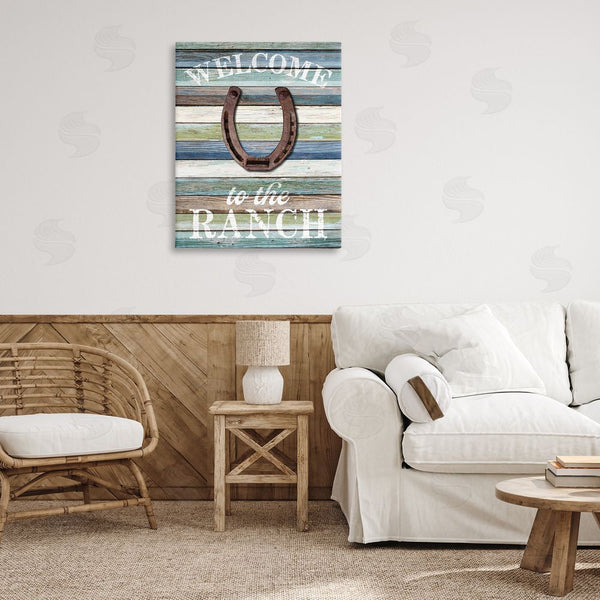 Stupell Industries Susan Arnot | Welcome Ranch With Horseshoe Wall Art