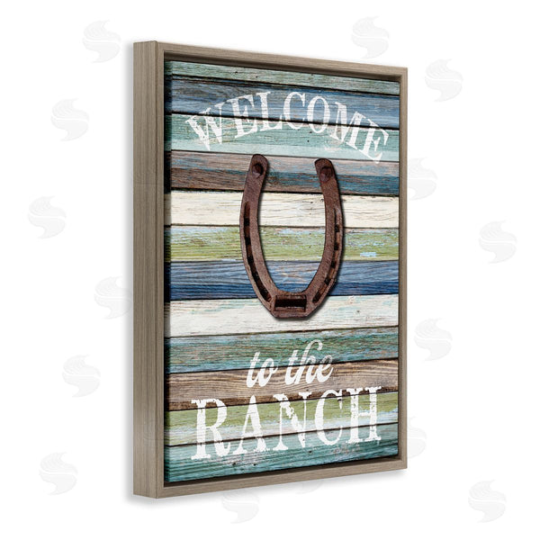 Stupell Industries Susan Arnot | Welcome Ranch With Horseshoe Wall Art