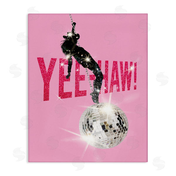 stupell industries Susan Arnot | Yeehaw Disco Cowgirl Wall Art