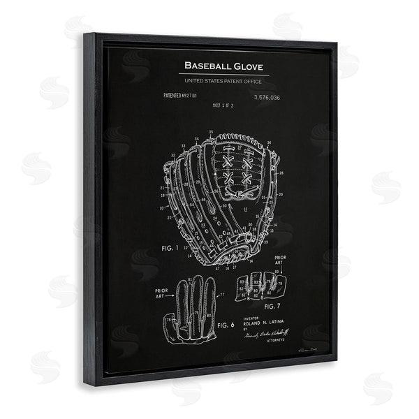 Stupell Industries Susan Ball | Baseball Glove Blueprint