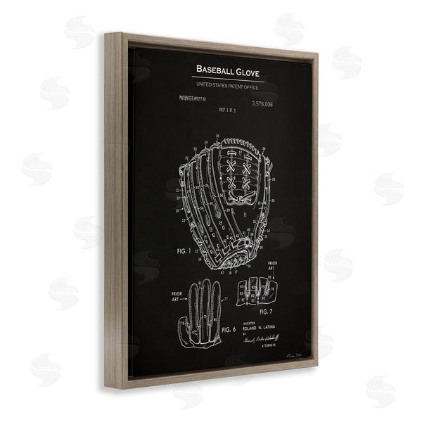 Stupell Industries Susan Ball | Baseball Glove Blueprint