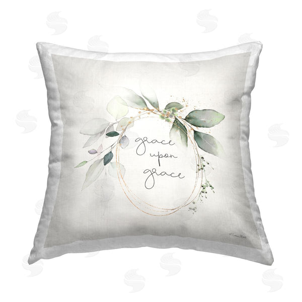 stupell industries Susan Ball | Botanical Grace Phrase Printed Throw Pillow