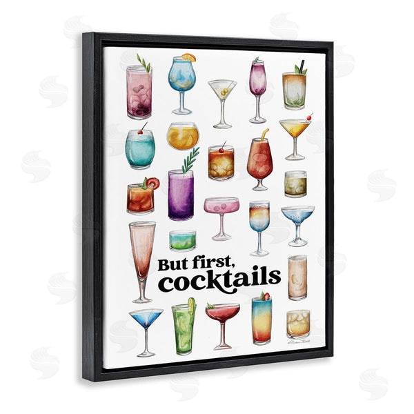 Stupell Industries Susan Ball | But First Cocktails Wall Art