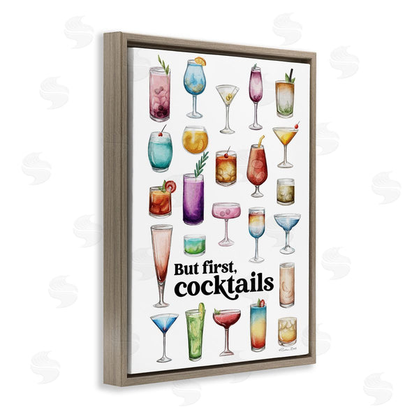 Stupell Industries Susan Ball | But First Cocktails Wall Art