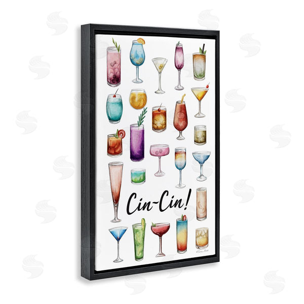 Stupell Industries Susan Ball | Cin-Cin Tropical Drink Collage