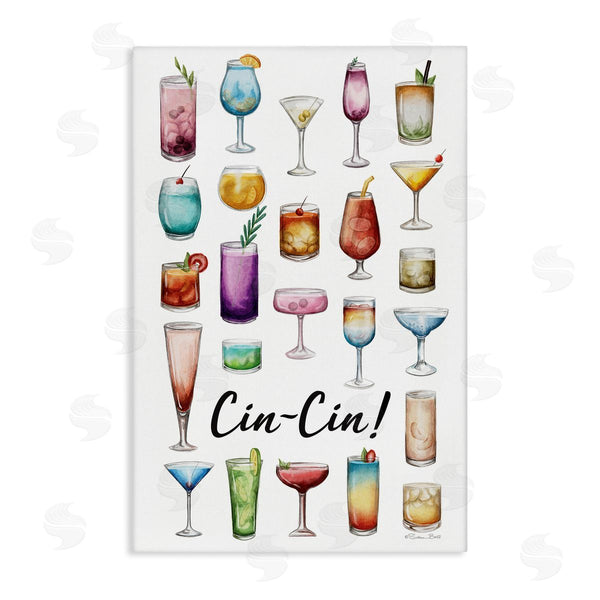 stupell industries Susan Ball | Cin-Cin Tropical Drink Collage