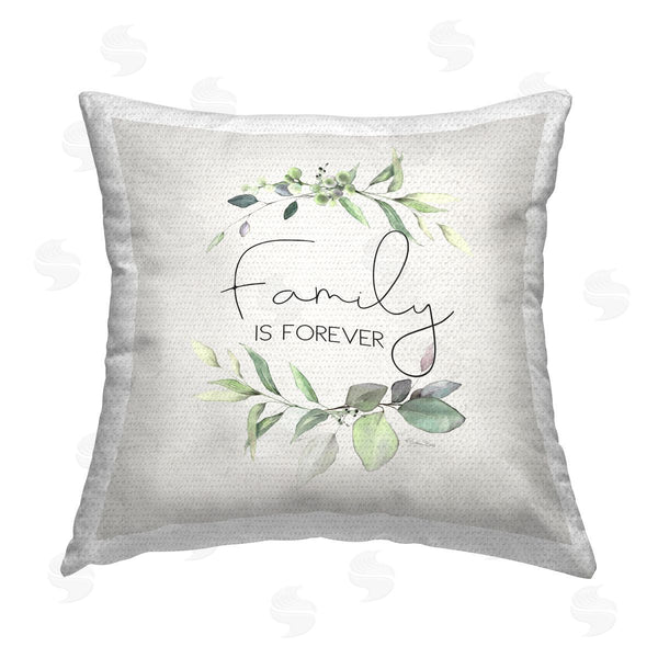 Stupell Industries Susan Ball | Family Is Forever Phrase Printed Throw Pillow