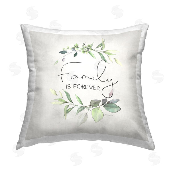 stupell industries Susan Ball | Family Is Forever Phrase Printed Throw Pillow