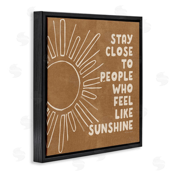 Stupell Industries Susan Ball | Feel Like Sunshine Supportive Friendship Boho Sun Rays Wall Art