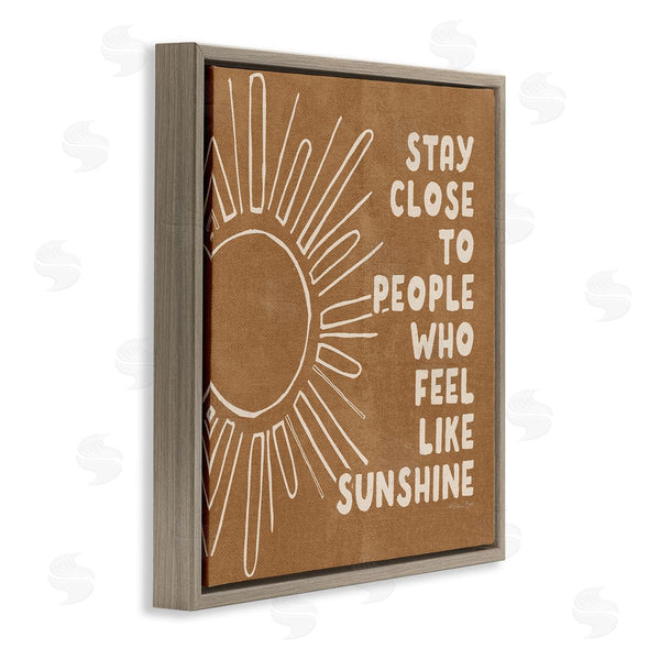Stupell Industries Susan Ball | Feel Like Sunshine Supportive Friendship Boho Sun Rays Wall Art