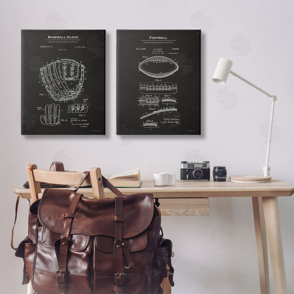Stupell Industries Susan Ball | Football Baseball Glove Patent Wall Art