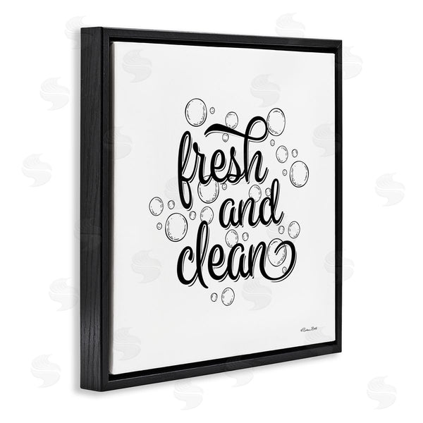 Stupell Industries Susan Ball | Fresh & Clean Bathroom Bubbles Phrase Wall Art