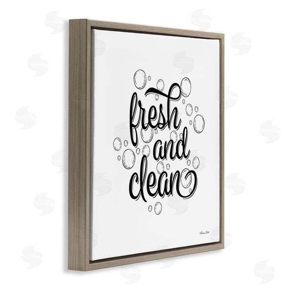 Stupell Industries Susan Ball | Fresh & Clean Bathroom Bubbles Phrase Wall Art