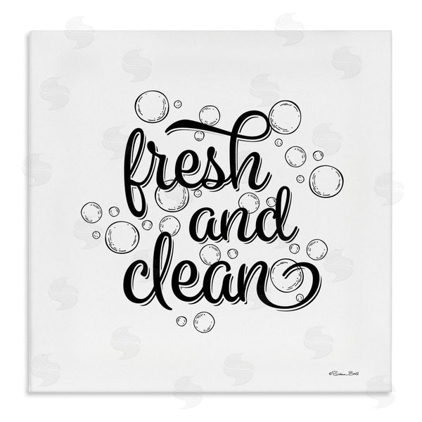 stupell industries Susan Ball | Fresh & Clean Bathroom Bubbles Phrase Wall Art
