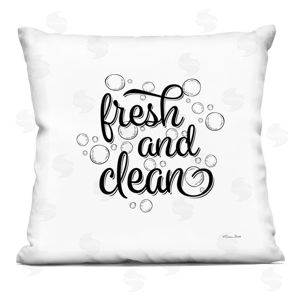 stupell industries Susan Ball | Fresh & Clean Soap Bubbles Printed Throw Pillow