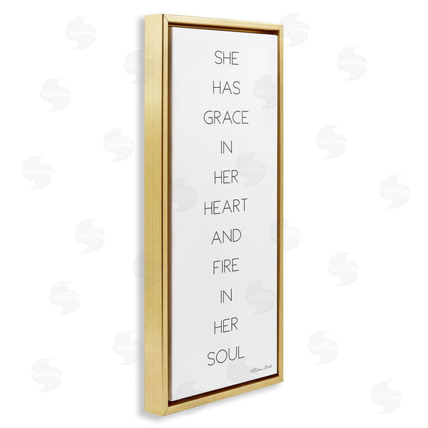 Stupell Industries Susan Ball | Grace In Her Heart Inspirational Wall Art