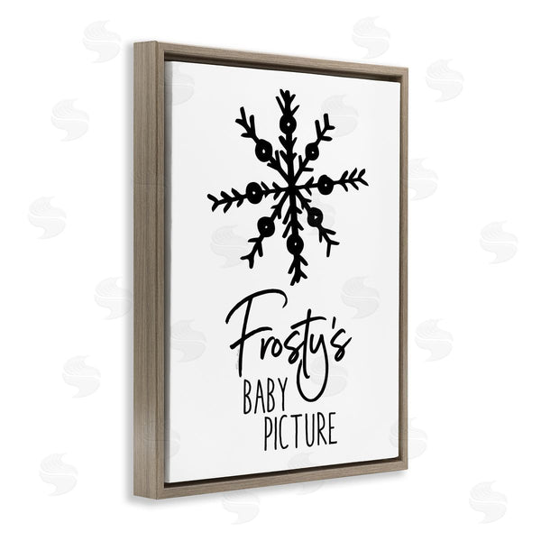 Stupell Industries Susan Ball | Humorous Frosty Snowman Snowflake Drawing Typography Wall Art