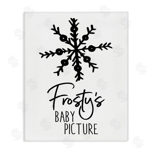 stupell industries Susan Ball | Humorous Frosty Snowman Snowflake Drawing Typography Wall Art