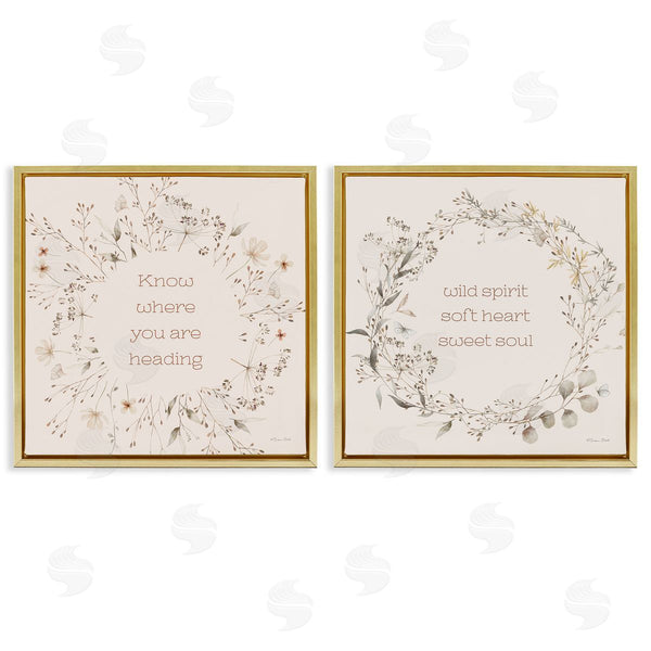Stupell Industries Susan Ball | Inspiring Soft Wreaths With Phrases