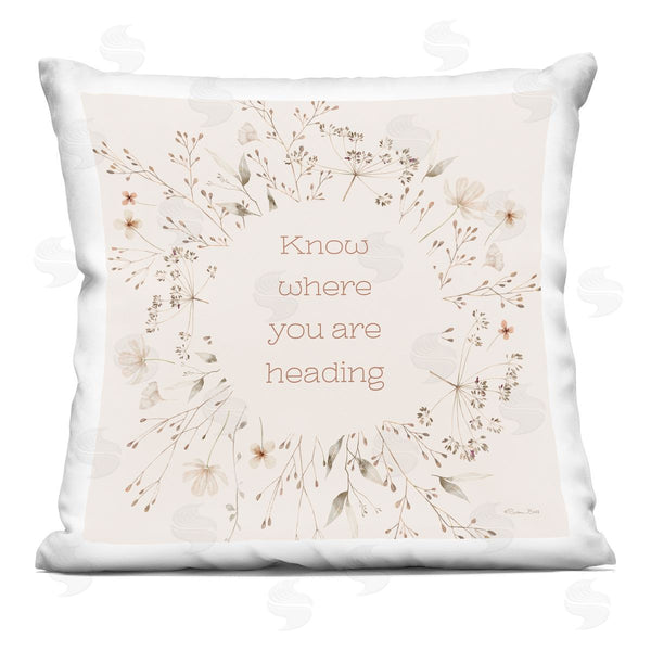 stupell industries Susan Ball | Know Where You Are Heading Printed Throw Pillow