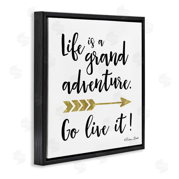 Stupell Industries Susan Ball | Life Is A Grand Adventure Boho Inspirational Sign Wall Art