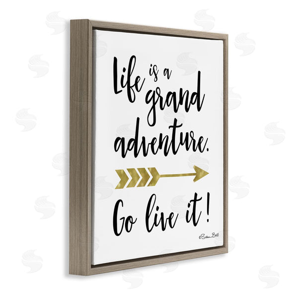Stupell Industries Susan Ball | Life Is A Grand Adventure Boho Inspirational Sign Wall Art